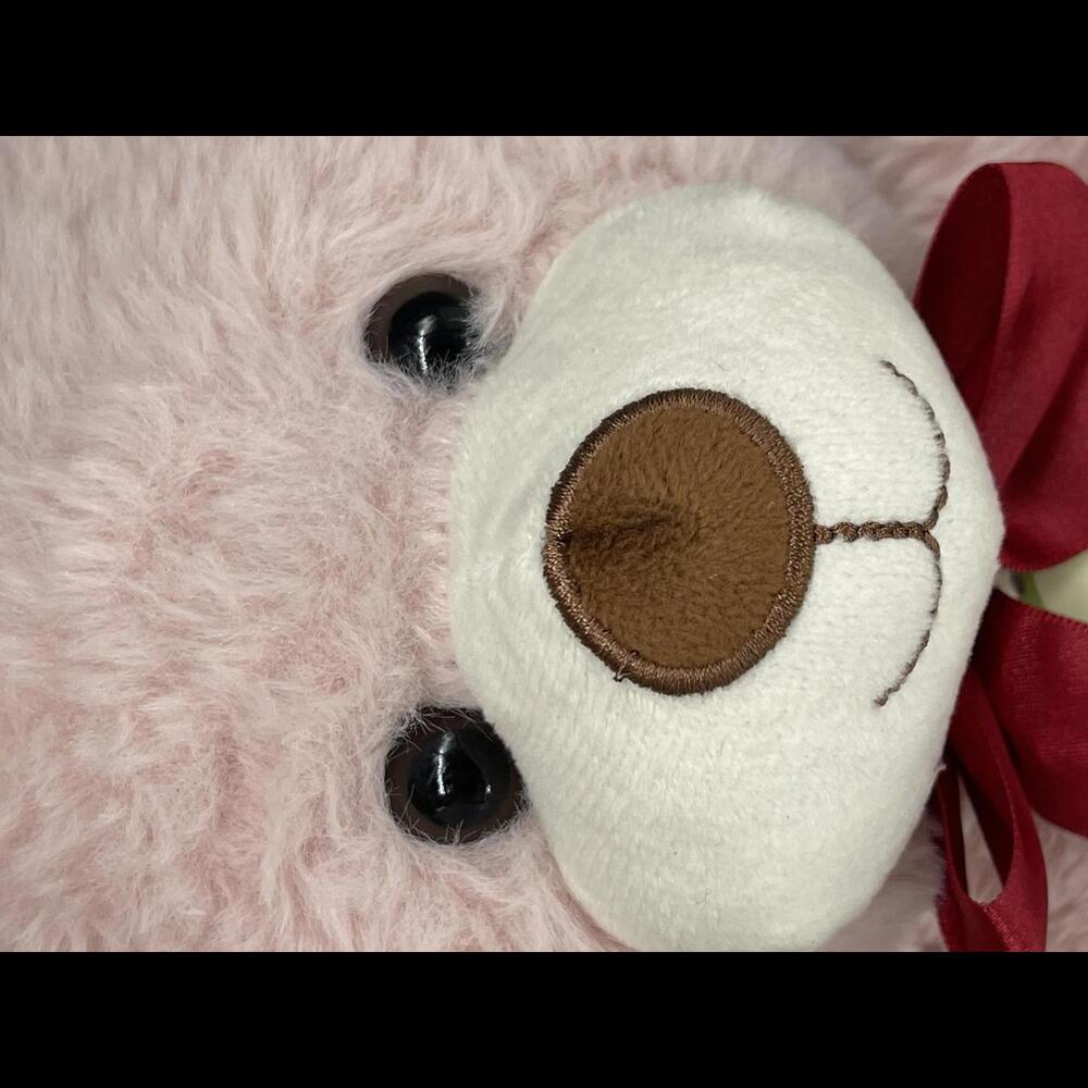 NWT Plush Eco by HugFun Pink Eco Bear Made from Recycled Plastic Bottle HTF* - Picture 4 of 8